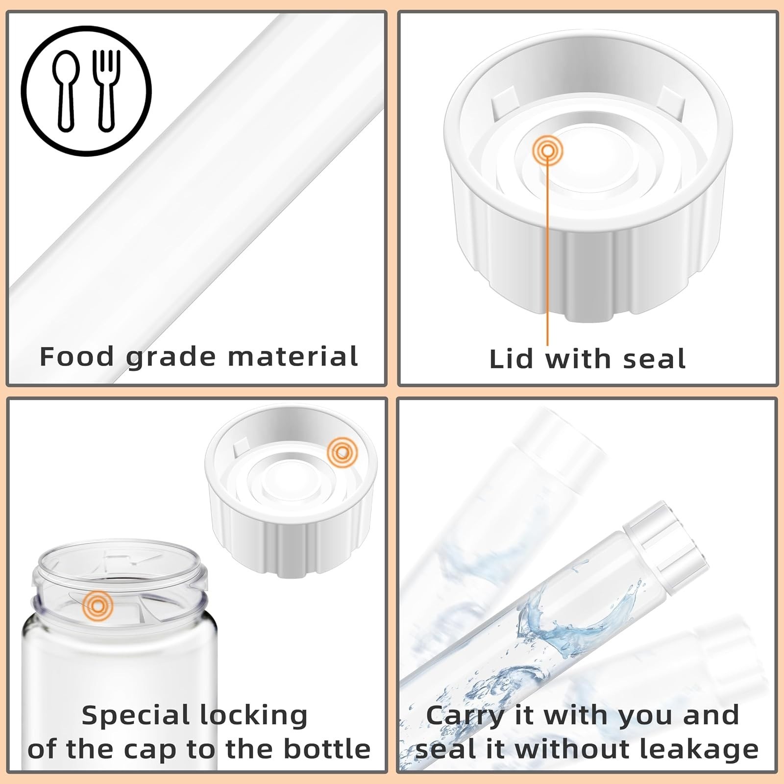 JUSONEY 14 Pack Tampon Flasks, Leakproof Hidden Alcohol Containers