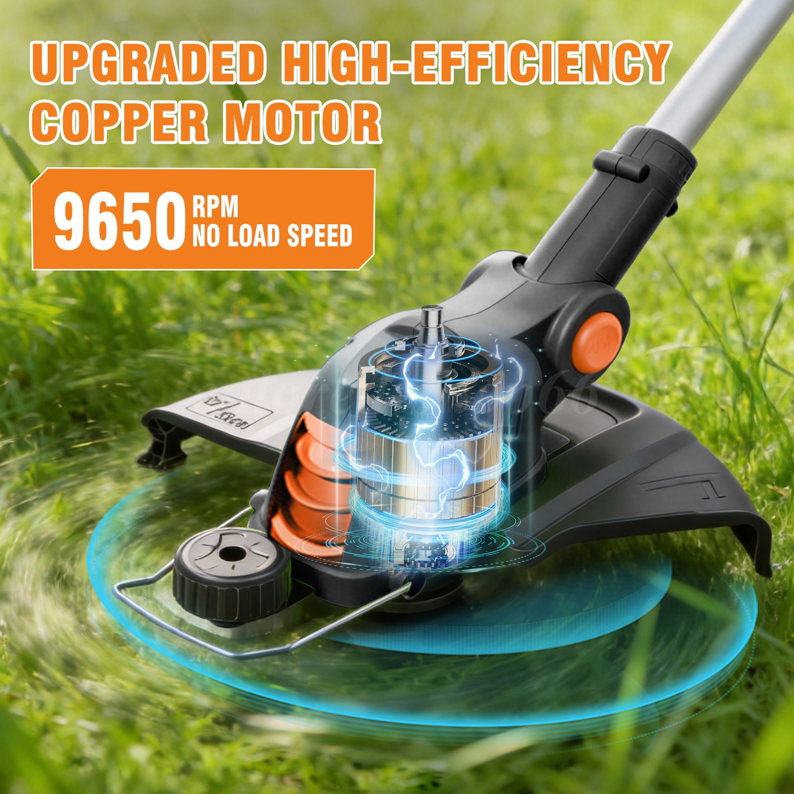 3-IN-1 Electric Cordless Grass Trimmer Strimmer Garden Edger Cutter w/ 2 Battery