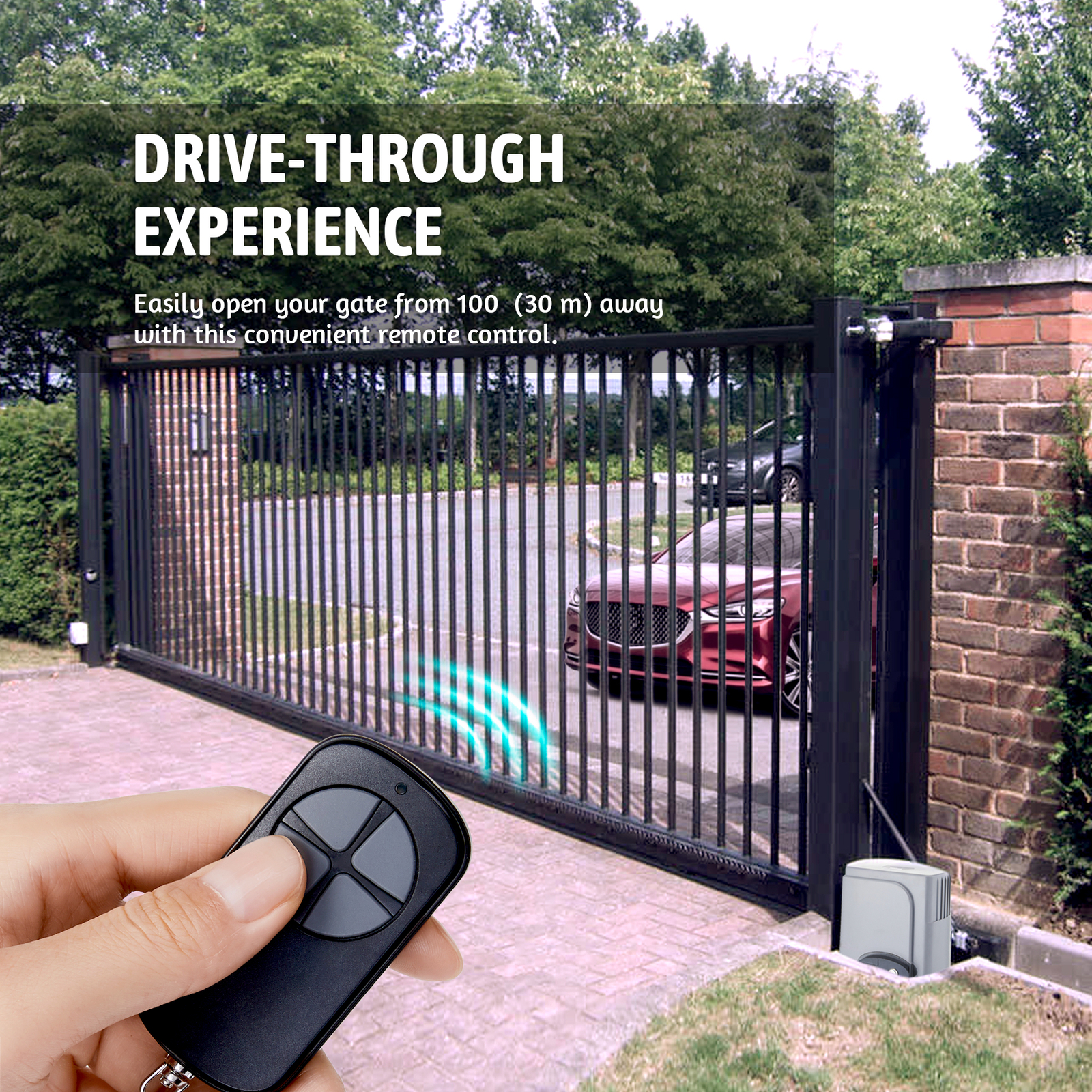 Remote Control Wireless Backup Key for 433.92MHz Automatic Sliding Gate Opener