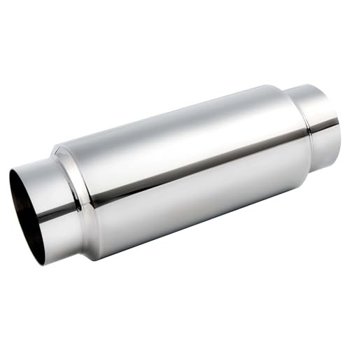 4″ Resonator Muffler, 4″ Inlet & Outlet (OD) Stainless Steel Universal