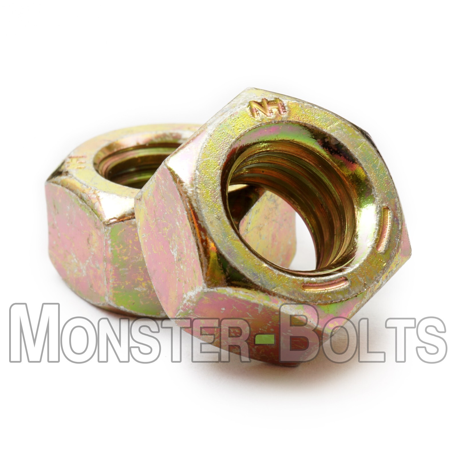 Finished Hex Nuts Grade 8 Zinc Yellow CR+6 – 1/4, 5/16, 3/8, 7/16 Coarse & Fine