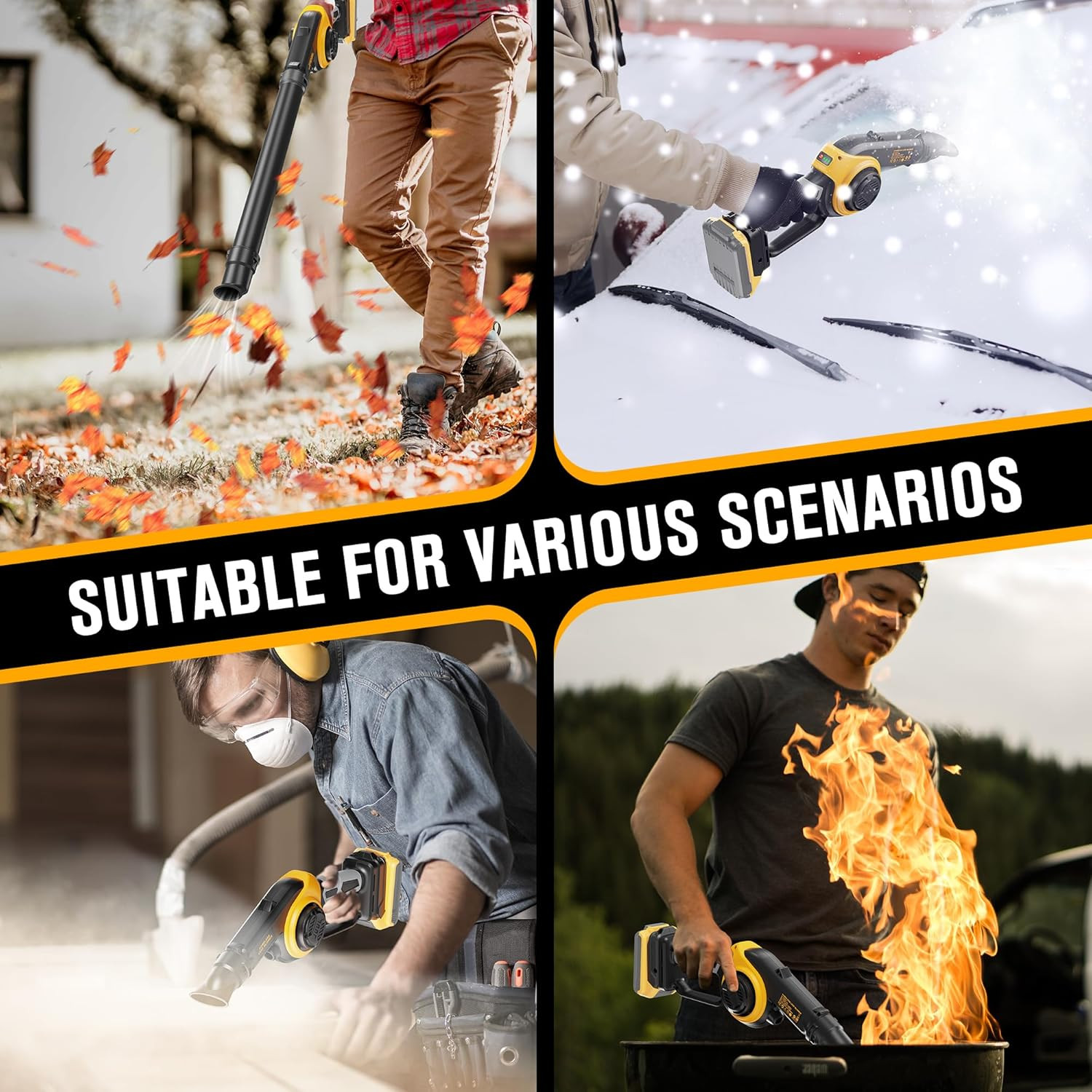 Cordless Leaf Blower Compatible with DEWALT 20V Max Battery (Tool Only) 200MPH S