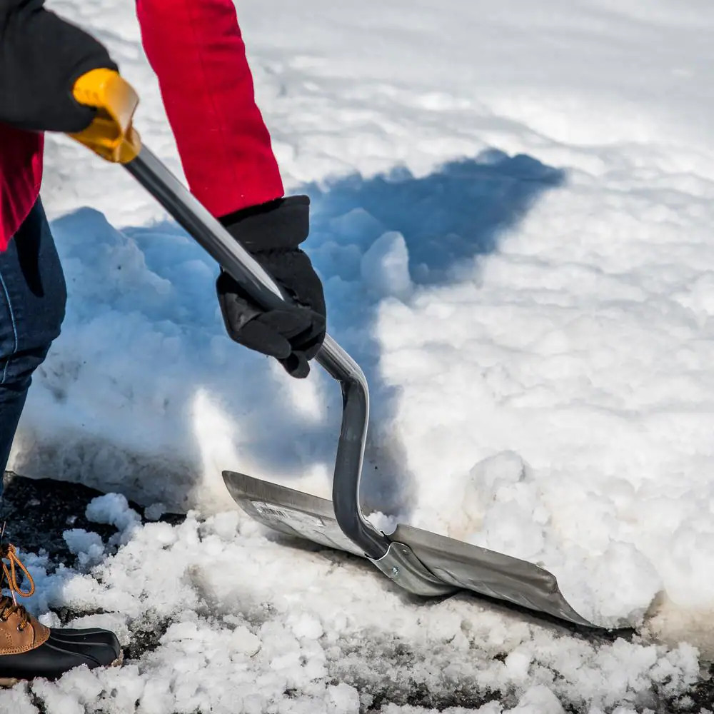 37.53 In. Steel Ergonomic Handle and Aluminum Blade D-Grip Combo Snow Shovel