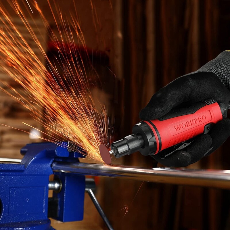 WORKPRO 1/4″ Air Die Grinder Pneumatic Straight Die Grinder Air-Powered 25000RPM