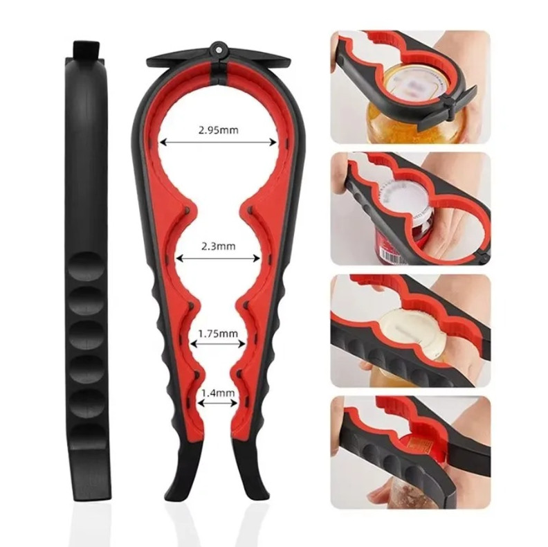 1pc 4 In 1 Multifunction Bottle Jar Can Opener Kitchen Tool Cap Twister – NEW