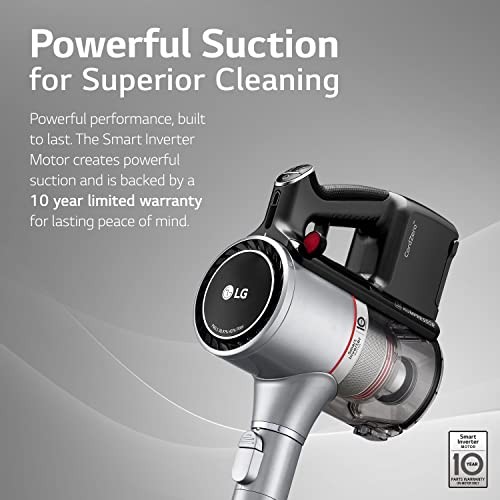 LG CordZero Cordless Stick Vacuum, 2 Batteries, 120 Min Run Time, A926KSM – GRAY