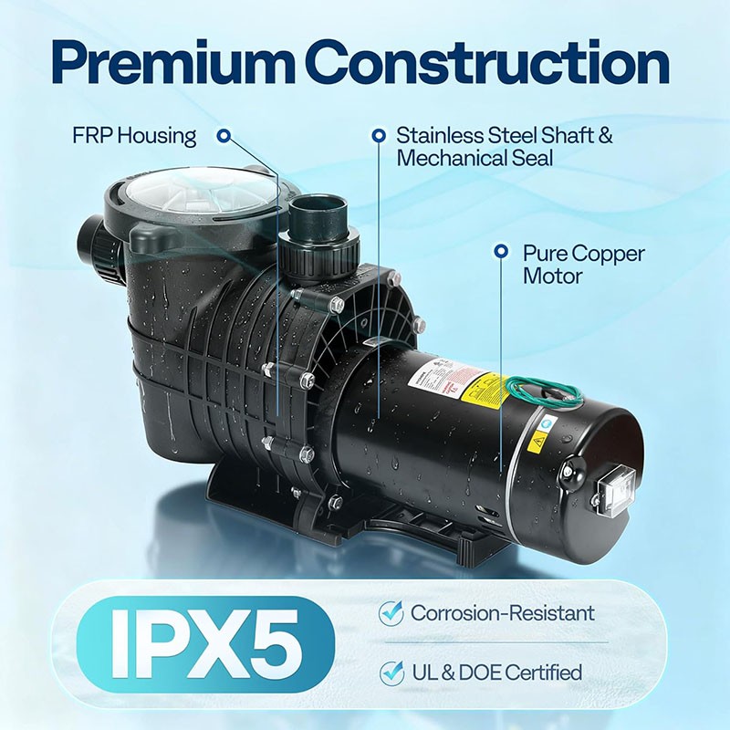 1.5HP Swimming Pool Pump Replacement for Hayward In/Above Ground 6500GPH 115/230