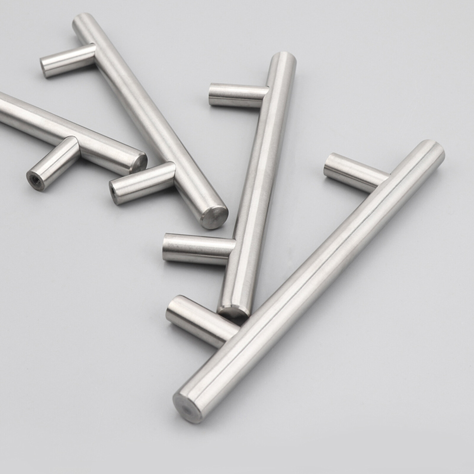 Solid Stainless Steel Brushed Nickel T Bar Kitchen Cabinet Handles Pulls 2″-24″