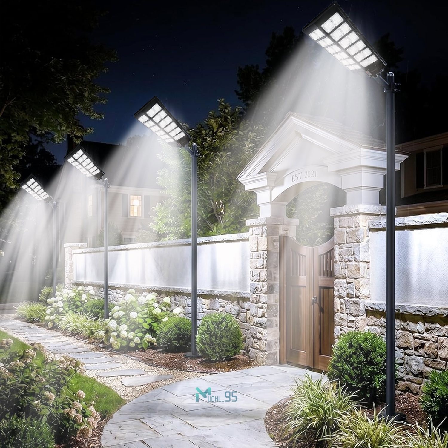 11000W Commercial Super Large Solar Street Lights Outdoor Dusk to Dawn Aluminium