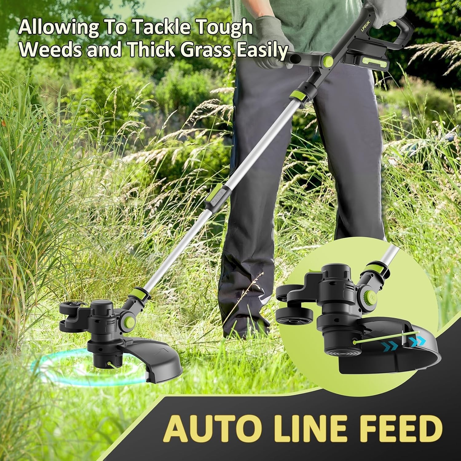 Powerful 8000 RPM Grass Cutter with 2.0Ah Battery