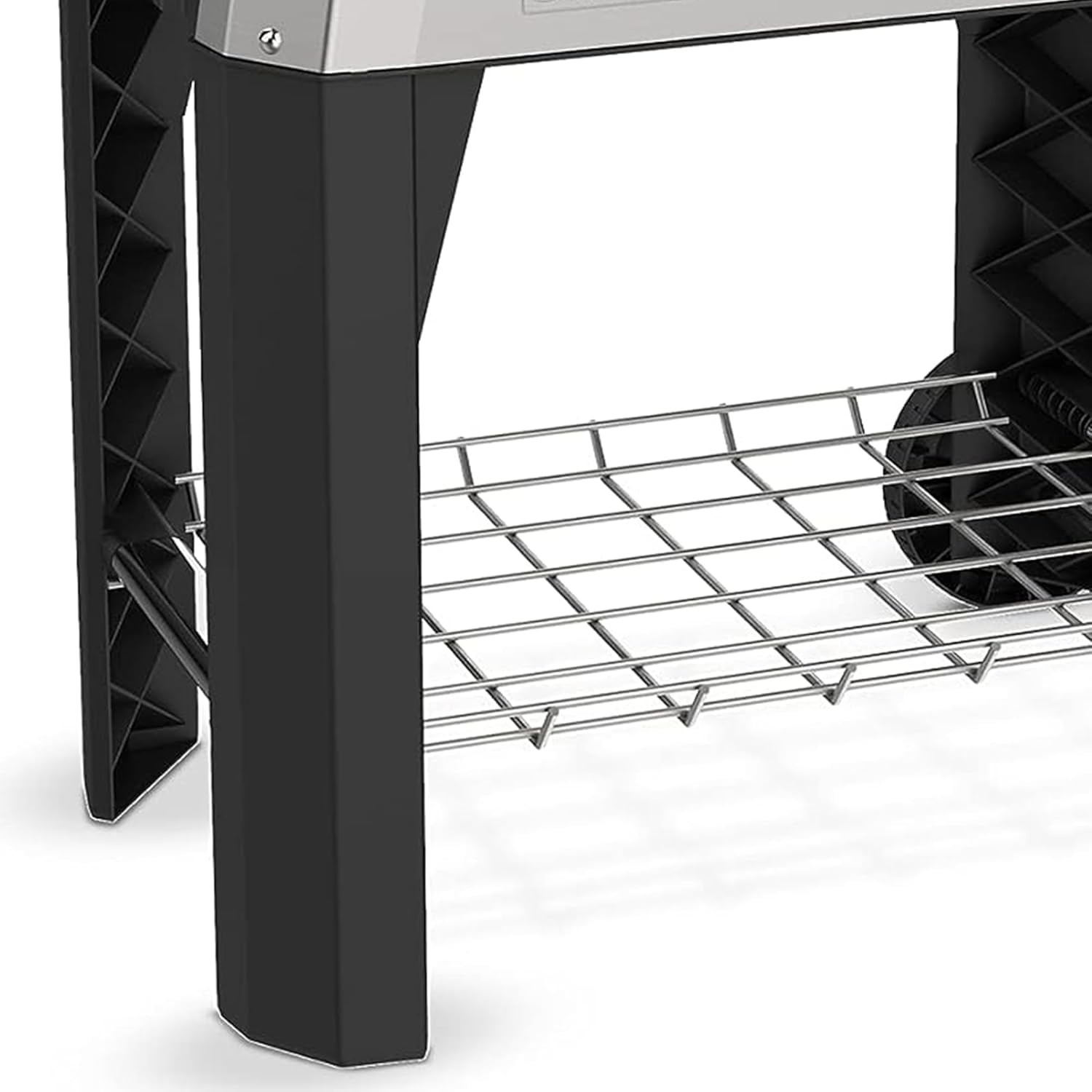 Weber Pulse 2000 Electric Grill Rolling Cart w/Foldable Table, Black BRAND NEW