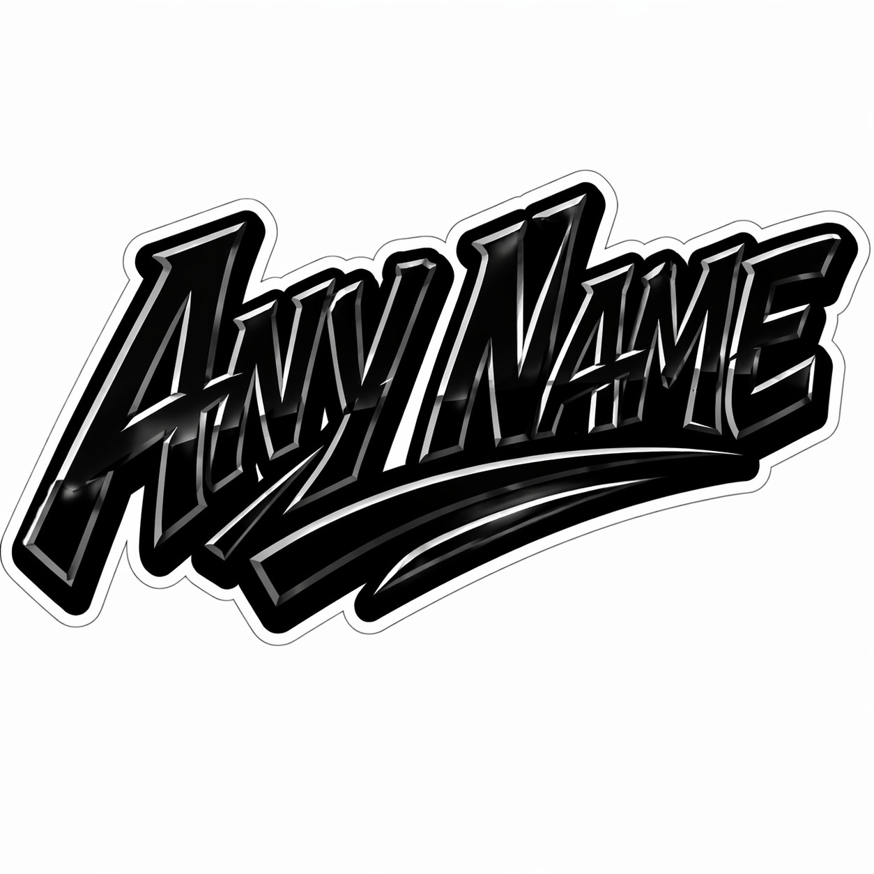 Custom Name Sticker Graffiti Personalized Decal Any Name Car Laptop