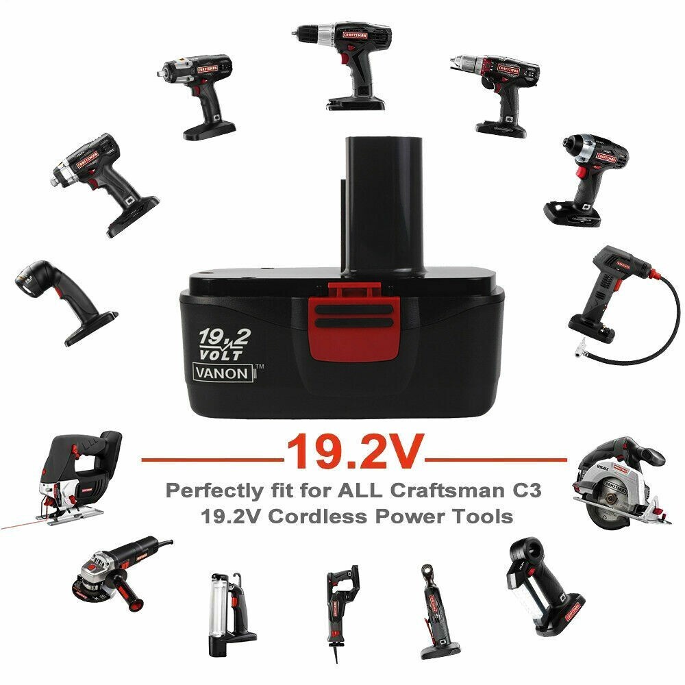 2Pack For Craftsman 19.2 Volt C3 Battery DieHard 130279005 11376 130279003 11375