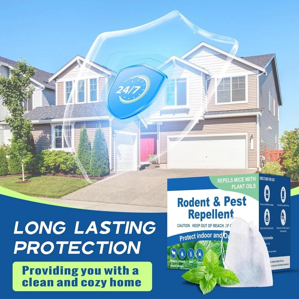 Natural Rodent Repellent Peppermint Sachets 24 Pack Mouse Mice Pest – US