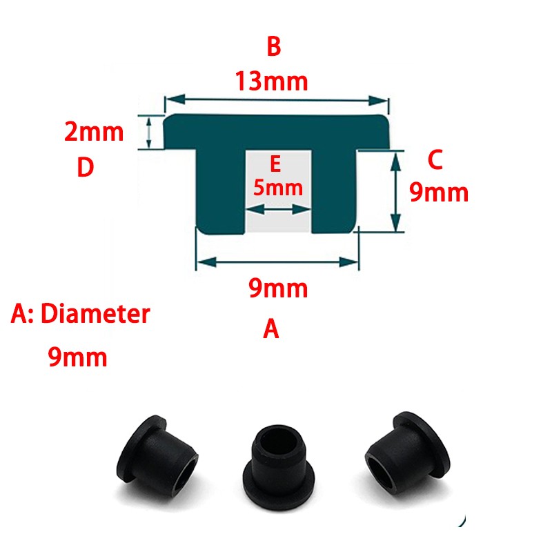 Black Rubber Hole Plug (9mm-101.5mm) – Durable Plug and Cap Ends for Holes