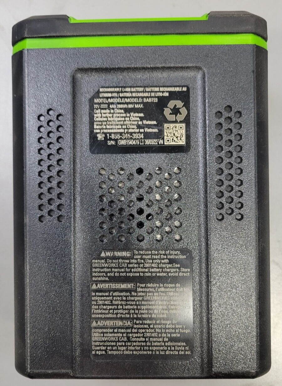 Greenworks PRO BAB723 80V 4.0Ah Li-Ion Battery