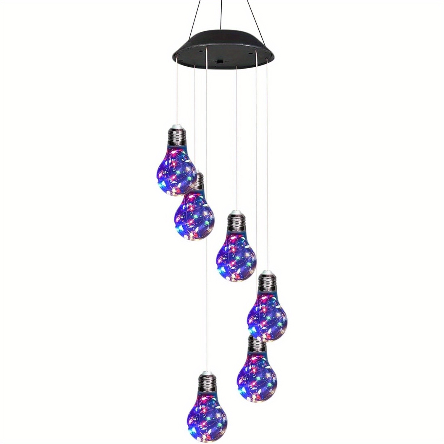 Solar LED Wind Chimes Colour Changing Lights Hanging Light Garden Outdoor Decor