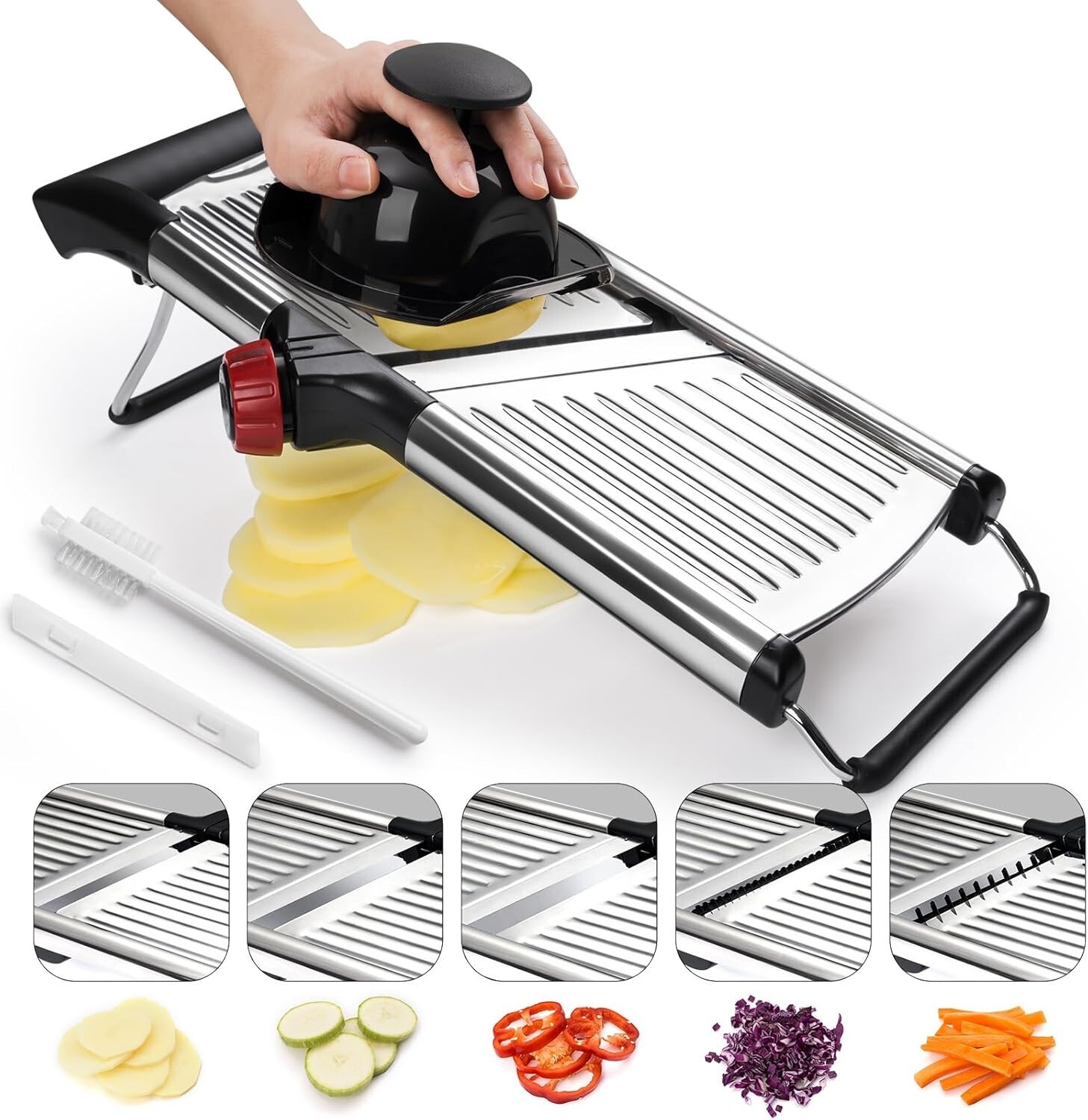 Adjustable Stainless Steel Mandoline Food Slicer Kitchen Fruit Vege Chopper Cutt