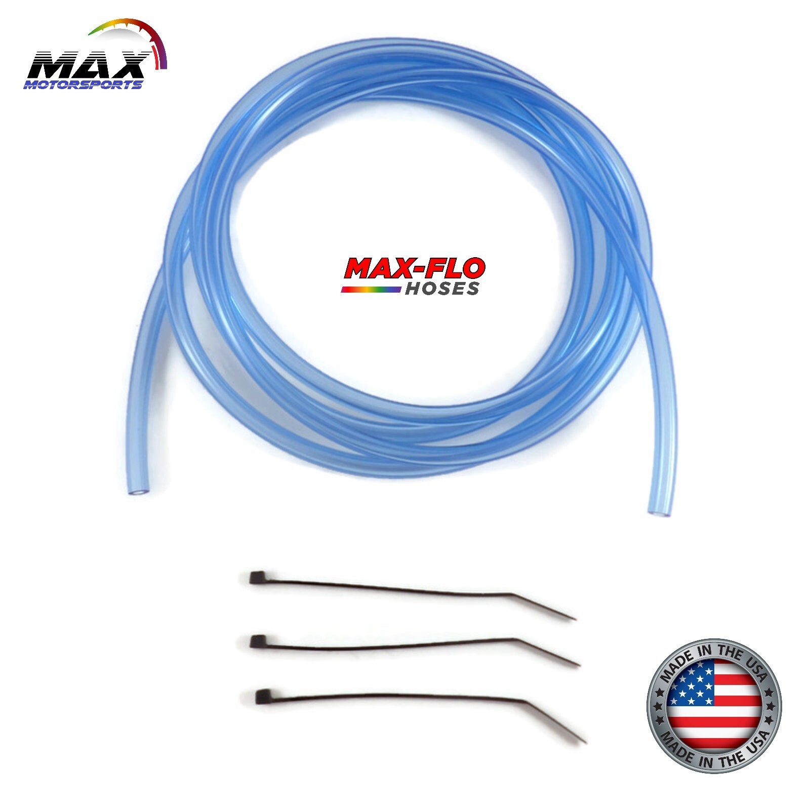 CUSTOM – 8’ x 1/8” (3.2mm) ID and 8′ x 5/32″ (4mm ID) Clear Ice Blue Vent Hose
