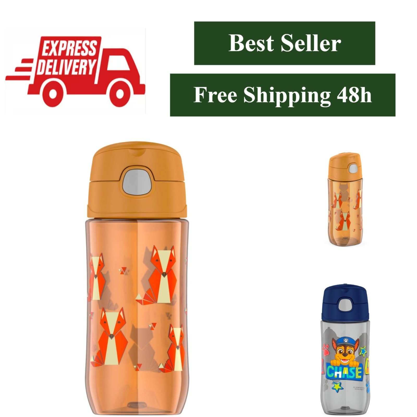 THERMOS FUNTAINER 16 oz Stainless Steel Vacuum Insulated Bottle – Fox Friends