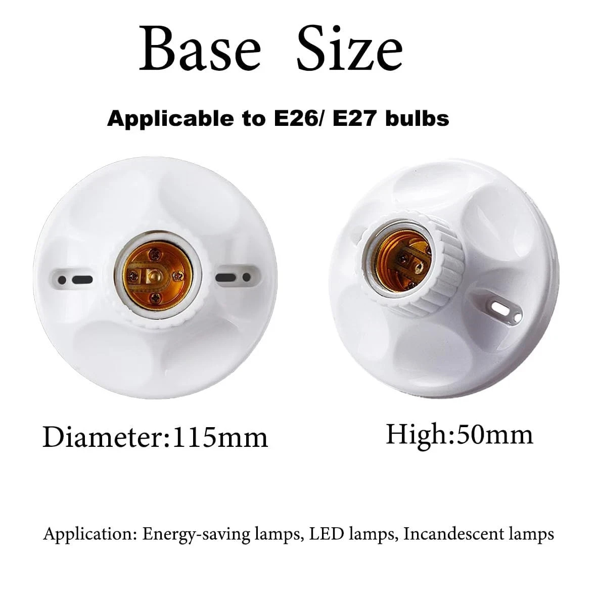 10FT Light Bulb Base with Cord E26/E27 Light Socket with On/Off Switch, 110V-…