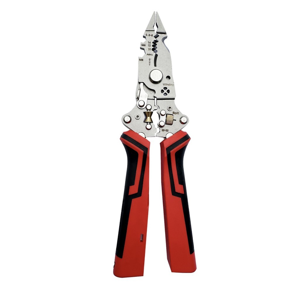 16-in-1 Wire Stripper with Voltage Detection for Stripping Twisting and Cutting