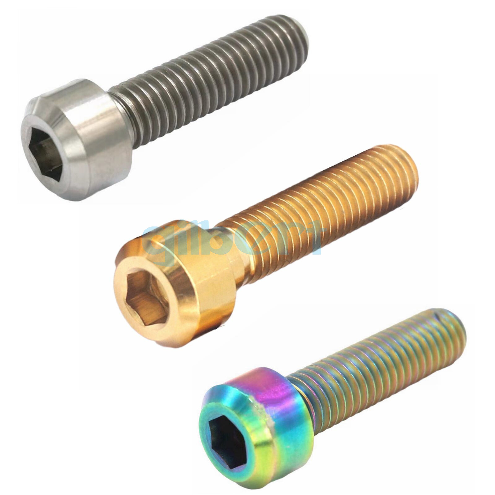 4PCS M4x0.7 6-25mm GR5 Titanium Hex Socket Cap Head Bolts For Motorcycle