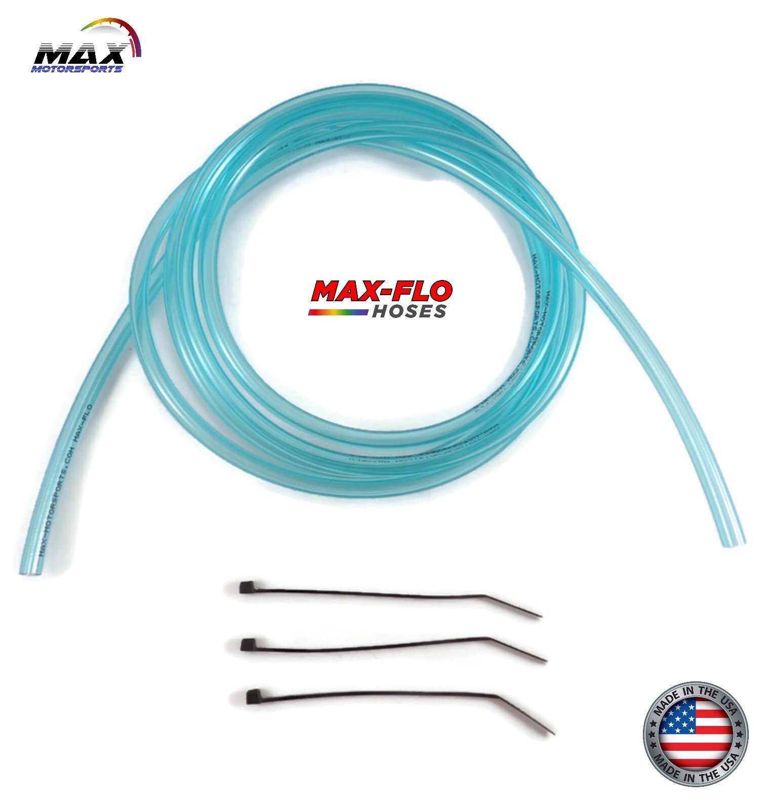 6’ x 1/8” (3.2mm) ID x 1/4” CLR AQUA BLUE FUEL LINE GAS SMALL CARB VENT HOSE
