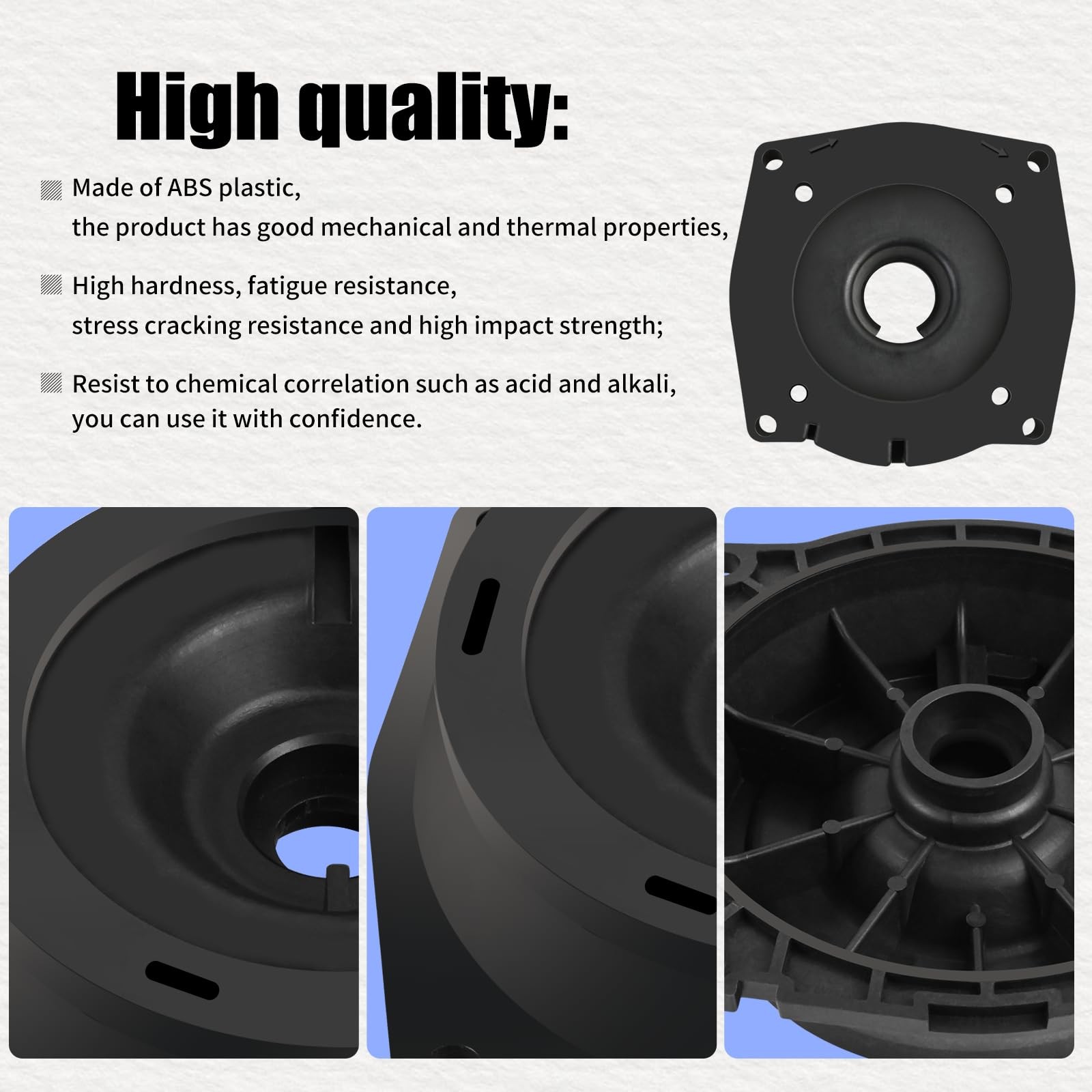 AQBB SPX2600E5 Seal Plate Compatible with Hayward Super Pump,Fits 1/3 Black