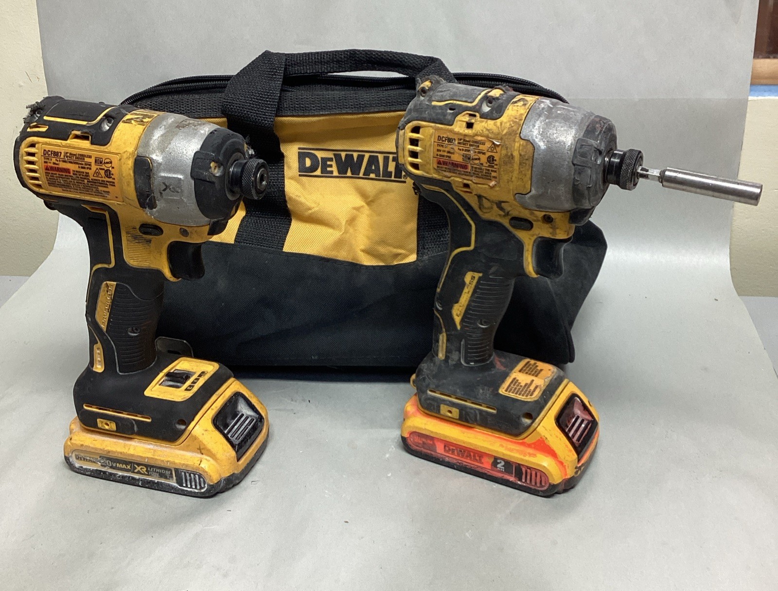DeWalt DCF887 & DCF809 20V 1/4” Cordless Impact Driver W/Battery & Bag