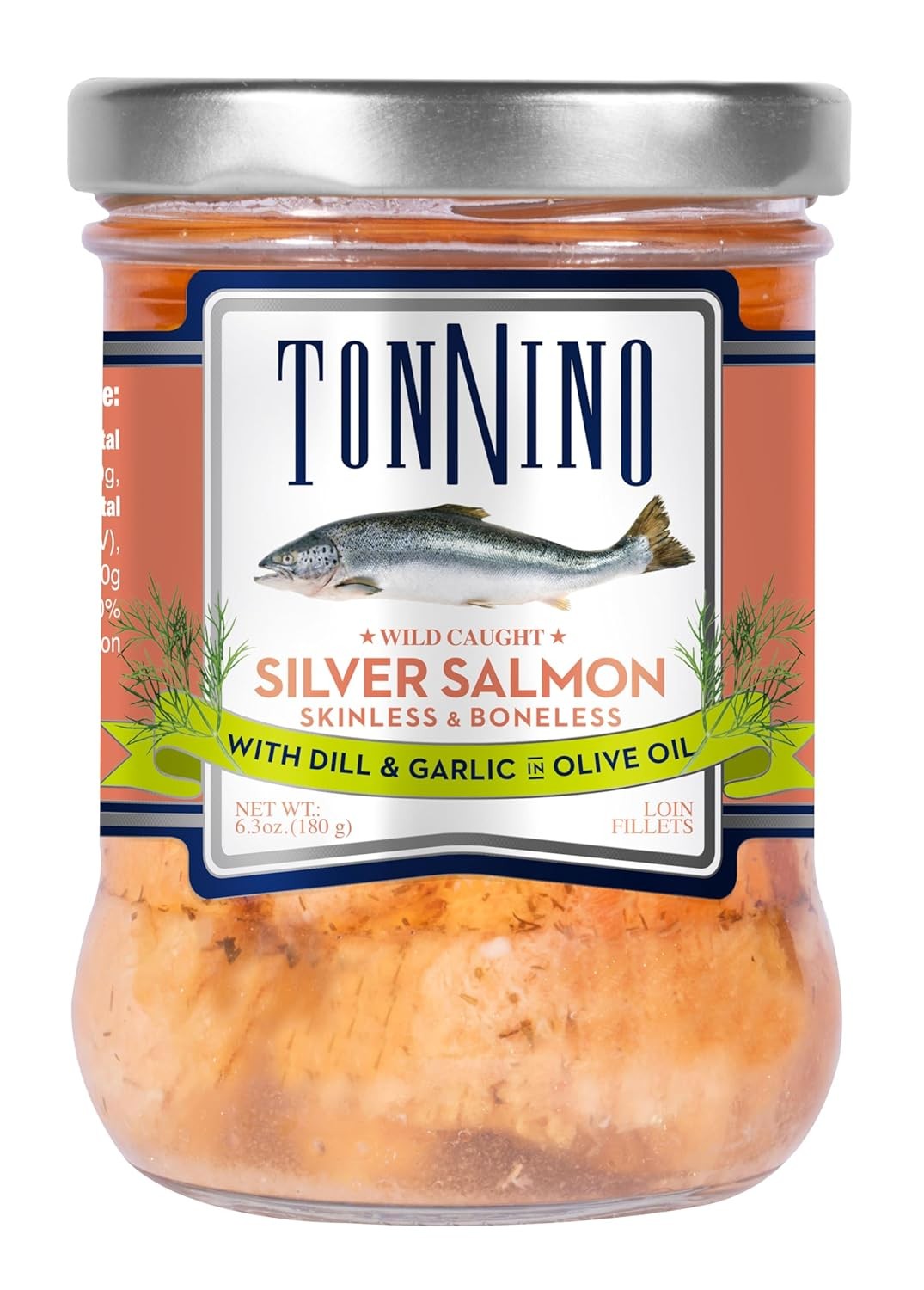 Tonnino Silver Salmon with Dill, Garlic, and Olive Oil 6.3 oz