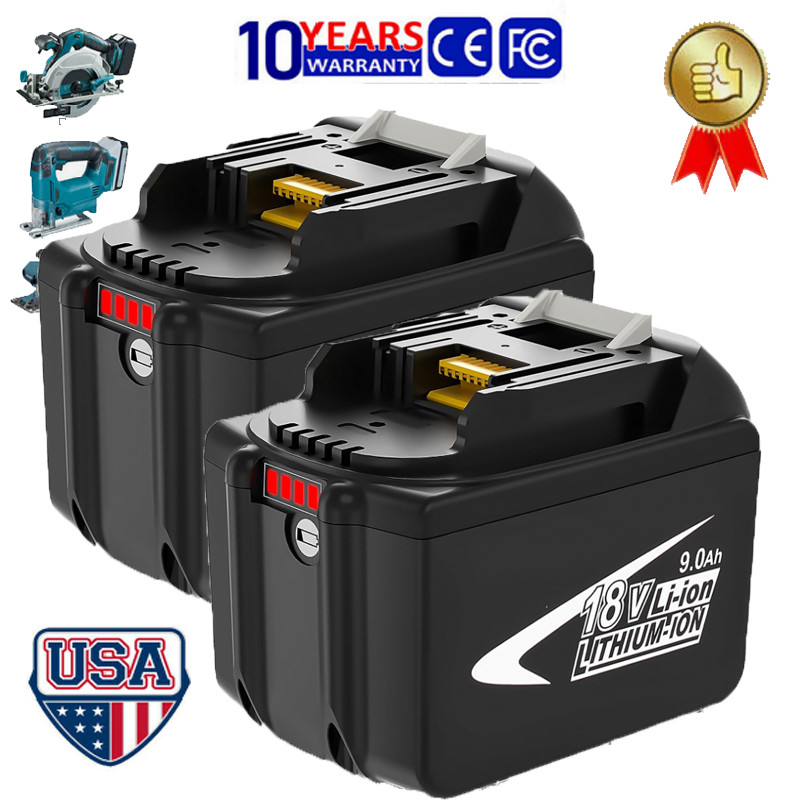 2 Pack 9.0Ah 18V For Makita LXT Lithium-Ion BL1830 BL1850 BL1860 Tool Battery