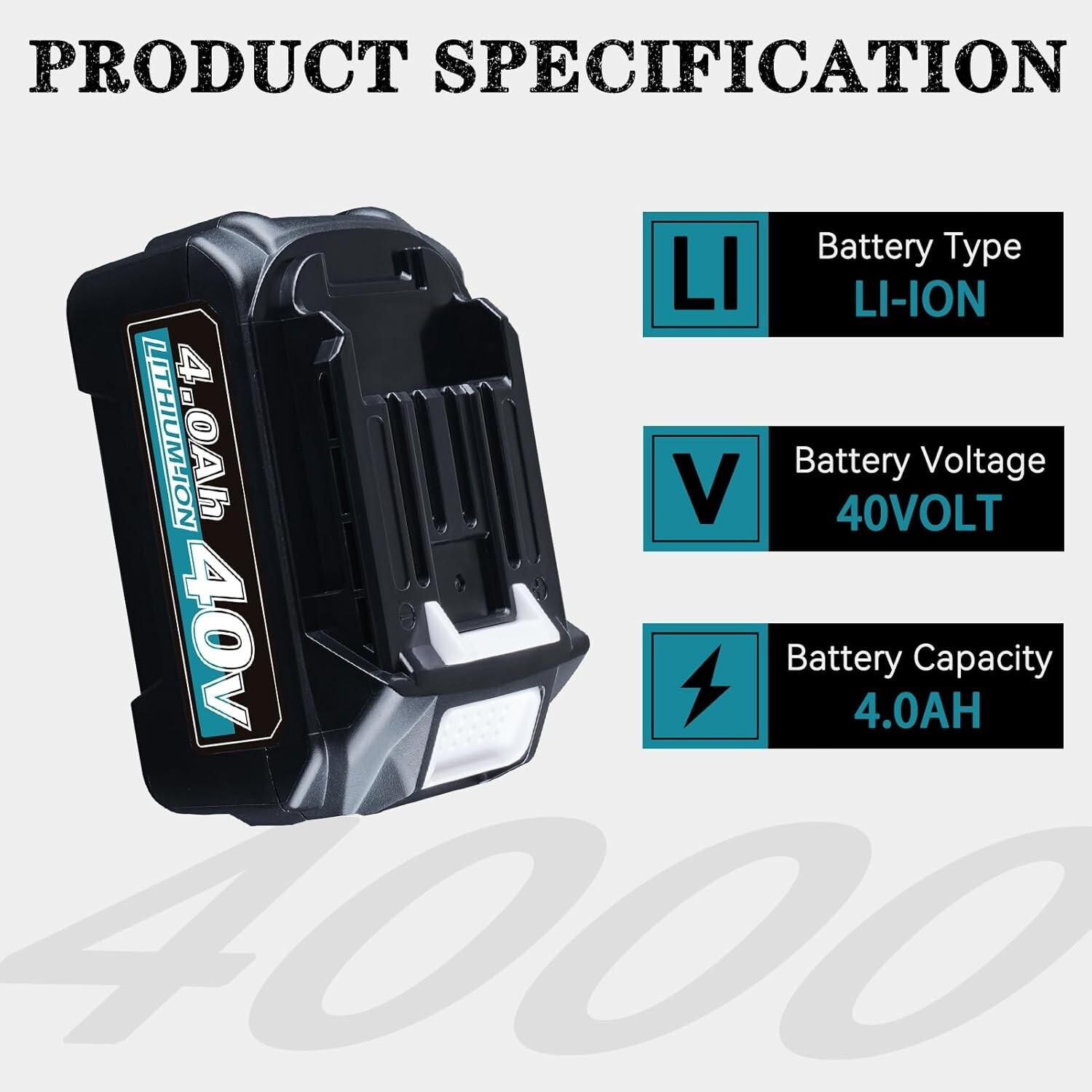 2Pack 40 Volt 4Ah Lithium Battery For Makita BL4025 BL4040 BL4050 XGT Battery US