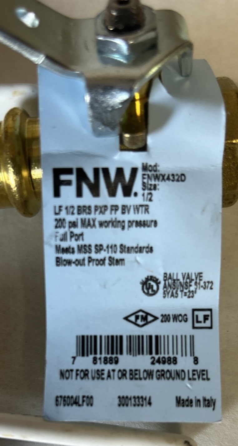 10 PCS 1/2″ X 1/2″ Press Fit Full Port Ball Valves, 1/4- Turn, Lead Free Brass