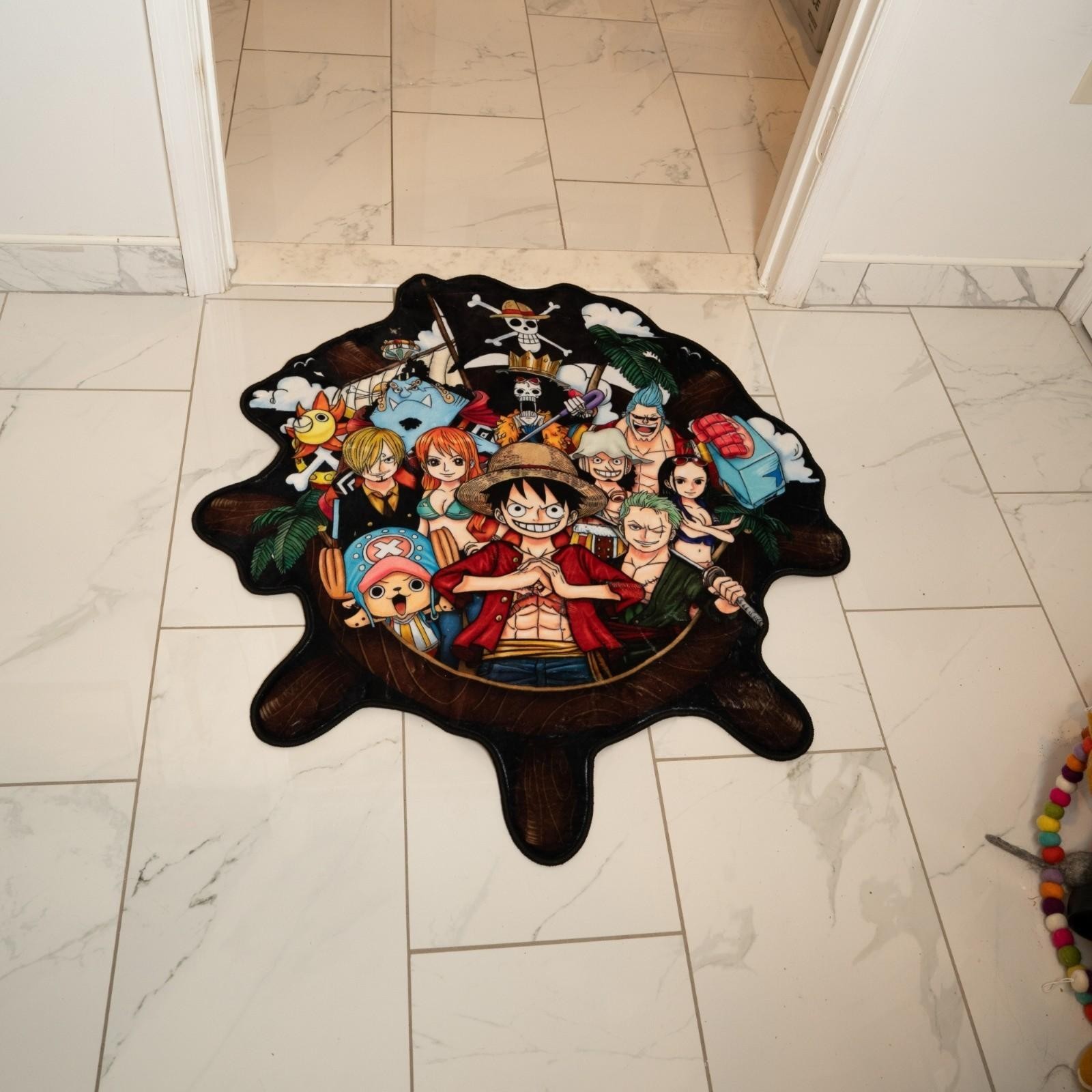 One Piece Crew Large Premium Anime Rug 36″ Straw Hat Pirates Room Decor Mat