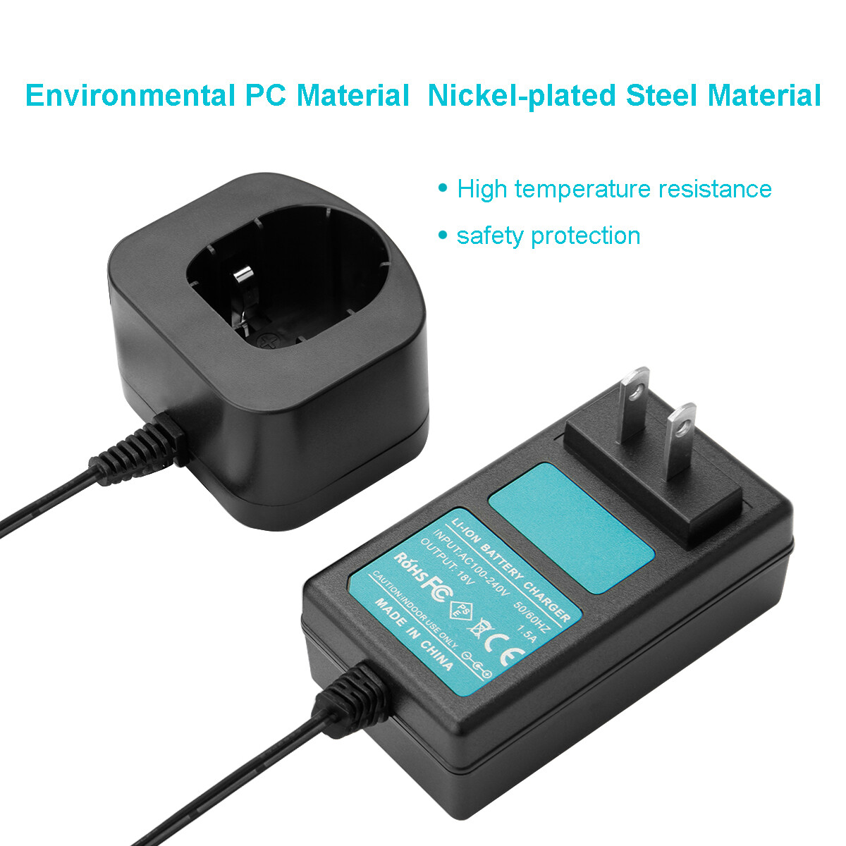 Battery Charger for 18V Lithium Ion Ryobi 18-Volt ONE+ P108 P107 P102 P100 P118