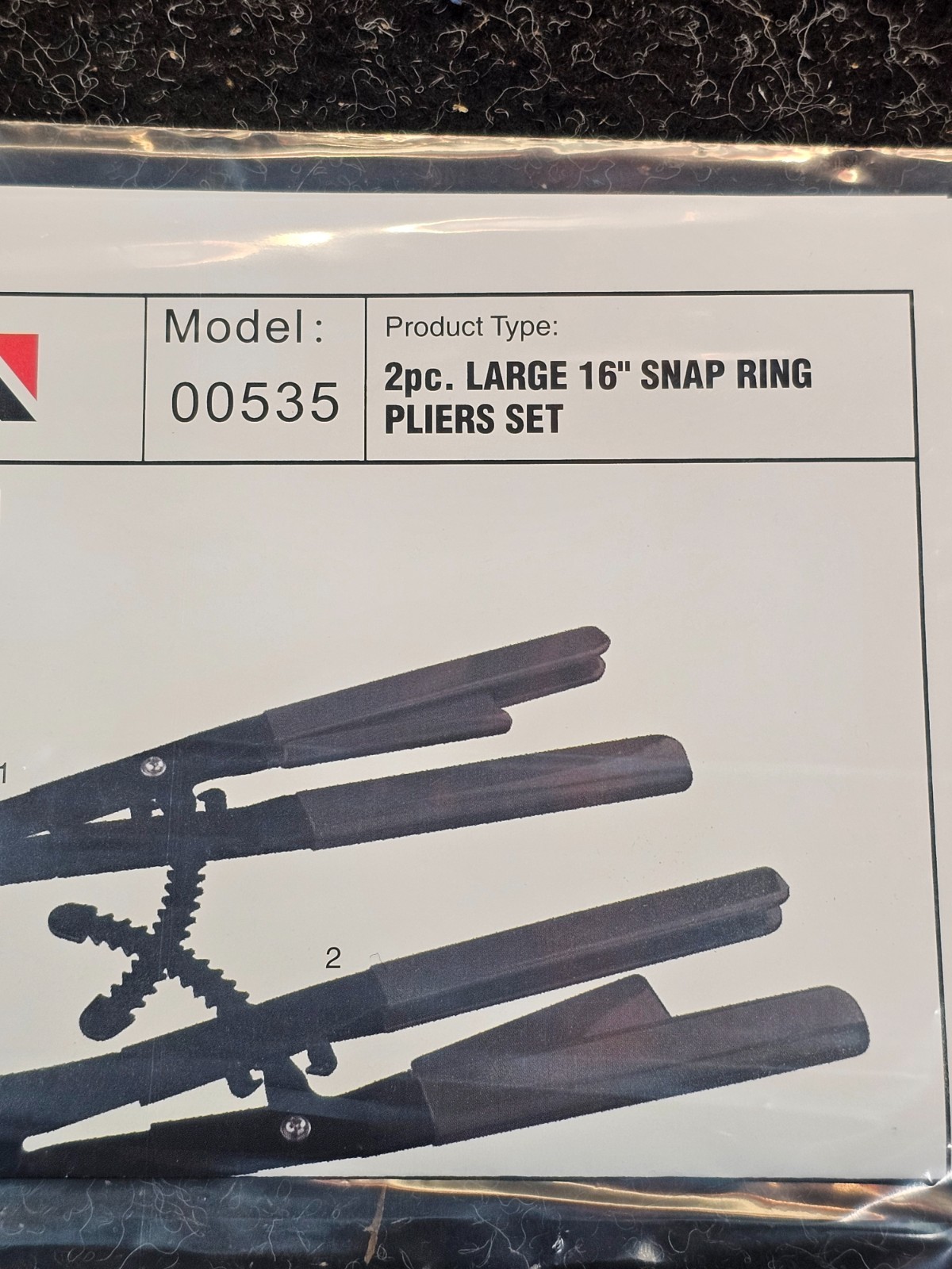 DNA MOTORING TOOLS-00535 2-Piece 16″ Snap Ring Pliers with 8-Piece Angle Tip