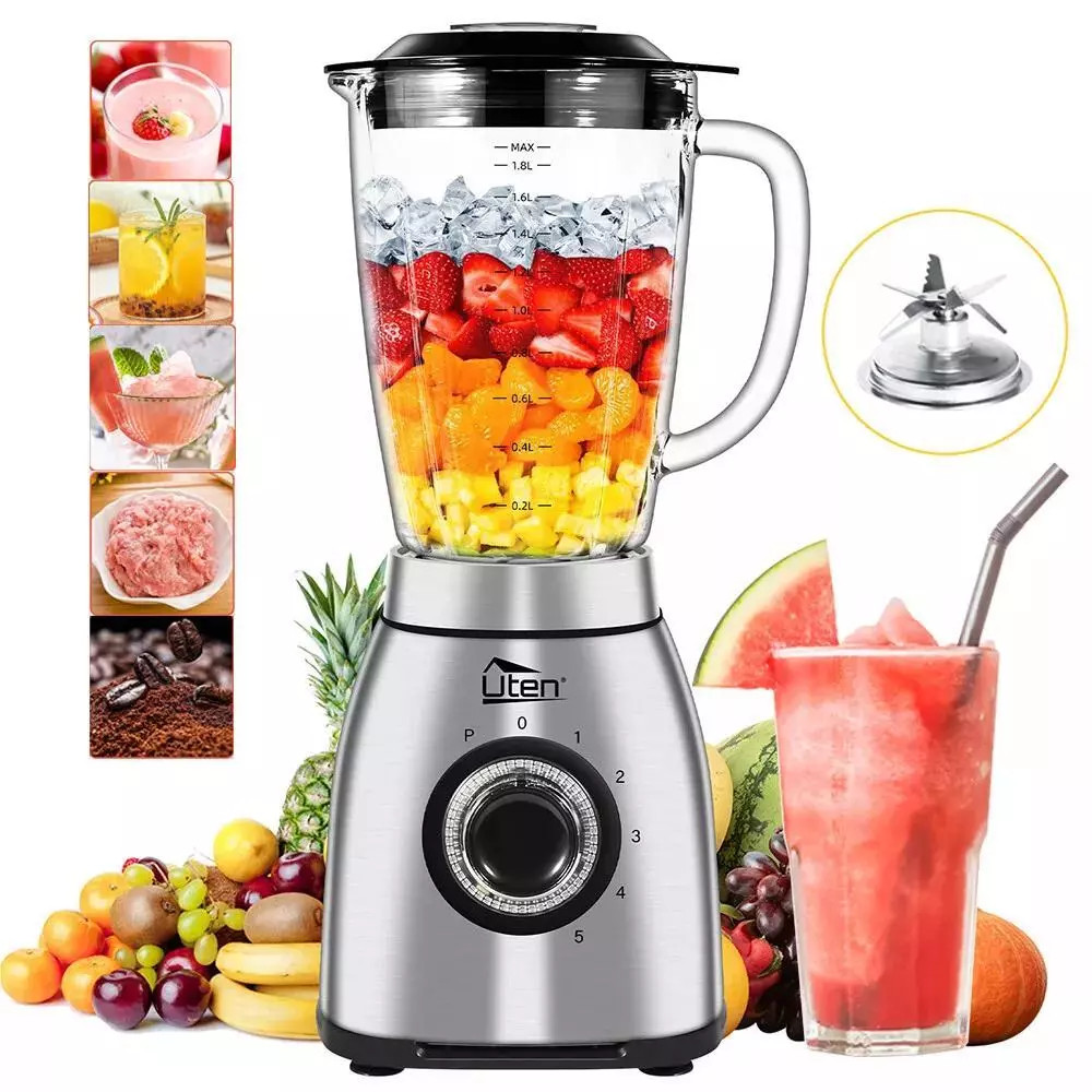 Blender Glass Stainless Steel 800W Ice Crusher Smoothie Jucie Universal Mixer