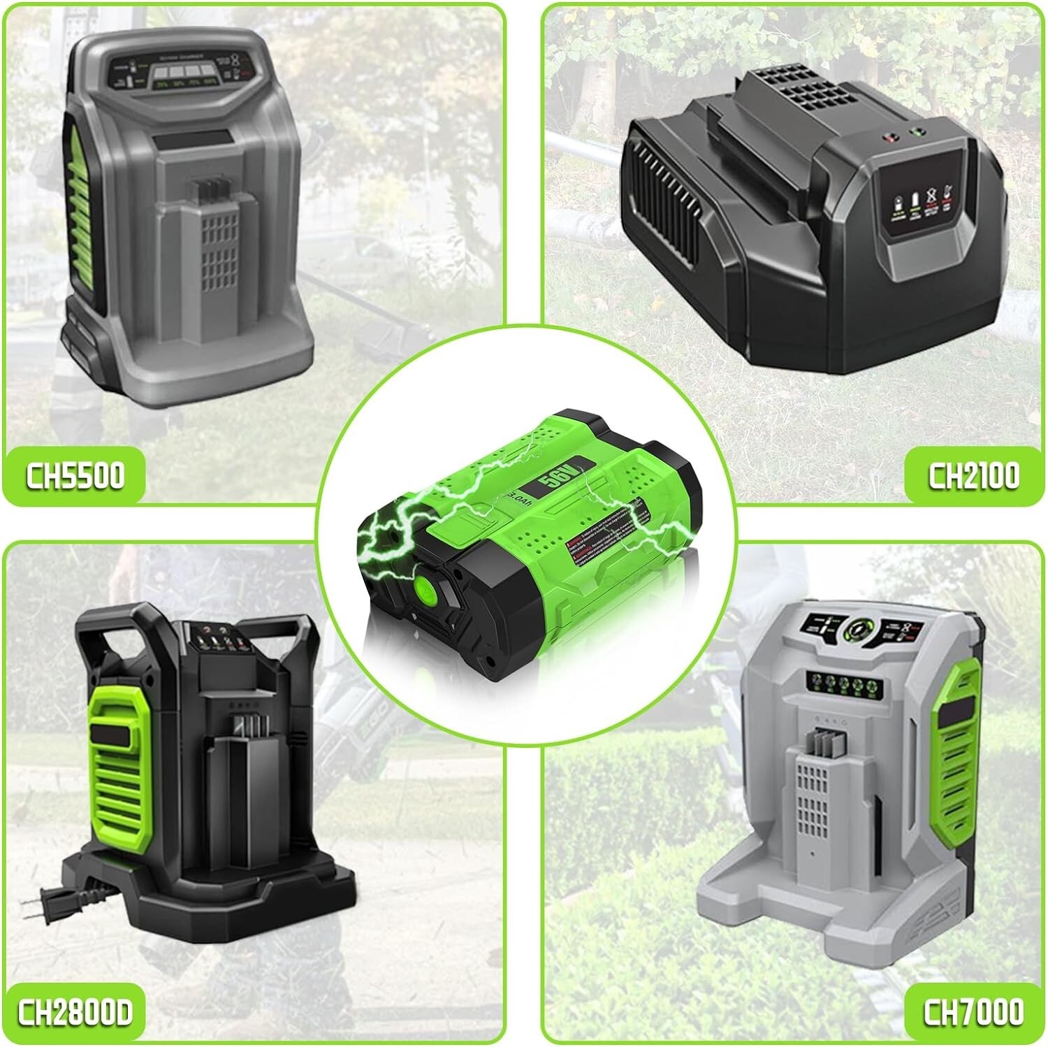 56V 2.5Ah Lithium-Ion Battery Compatible with All Power 56V EGO Power+Tools