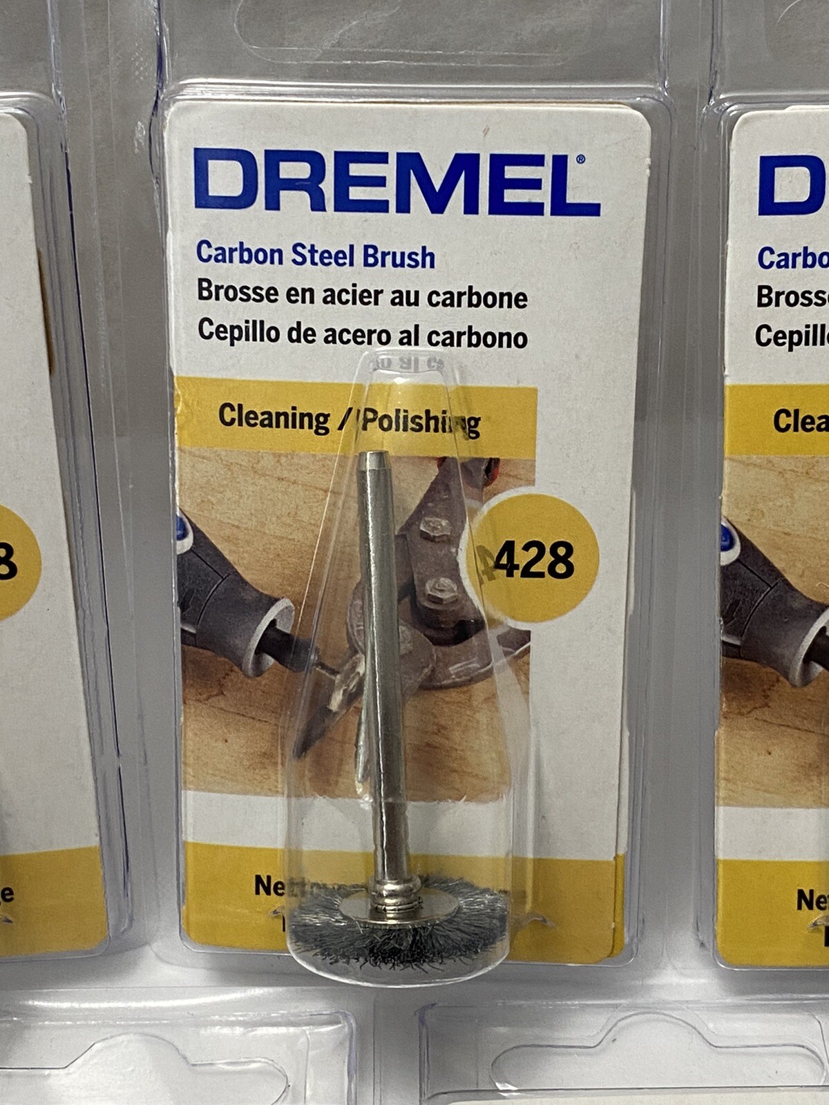 New Dremel 5-PACK 428 Carbon Steel 3/4″, 19.1mm Wheel Brushes 1/8″, 3.2mm Shank