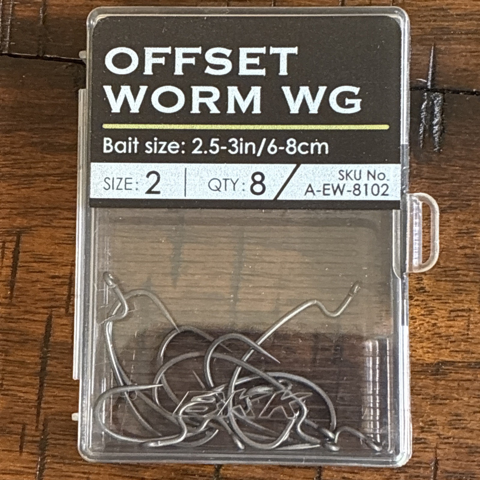 (Lot of 5) Packs BKK Offset Worm Wide Gap/WG -HD Hooks #1-2/0 – 35 total