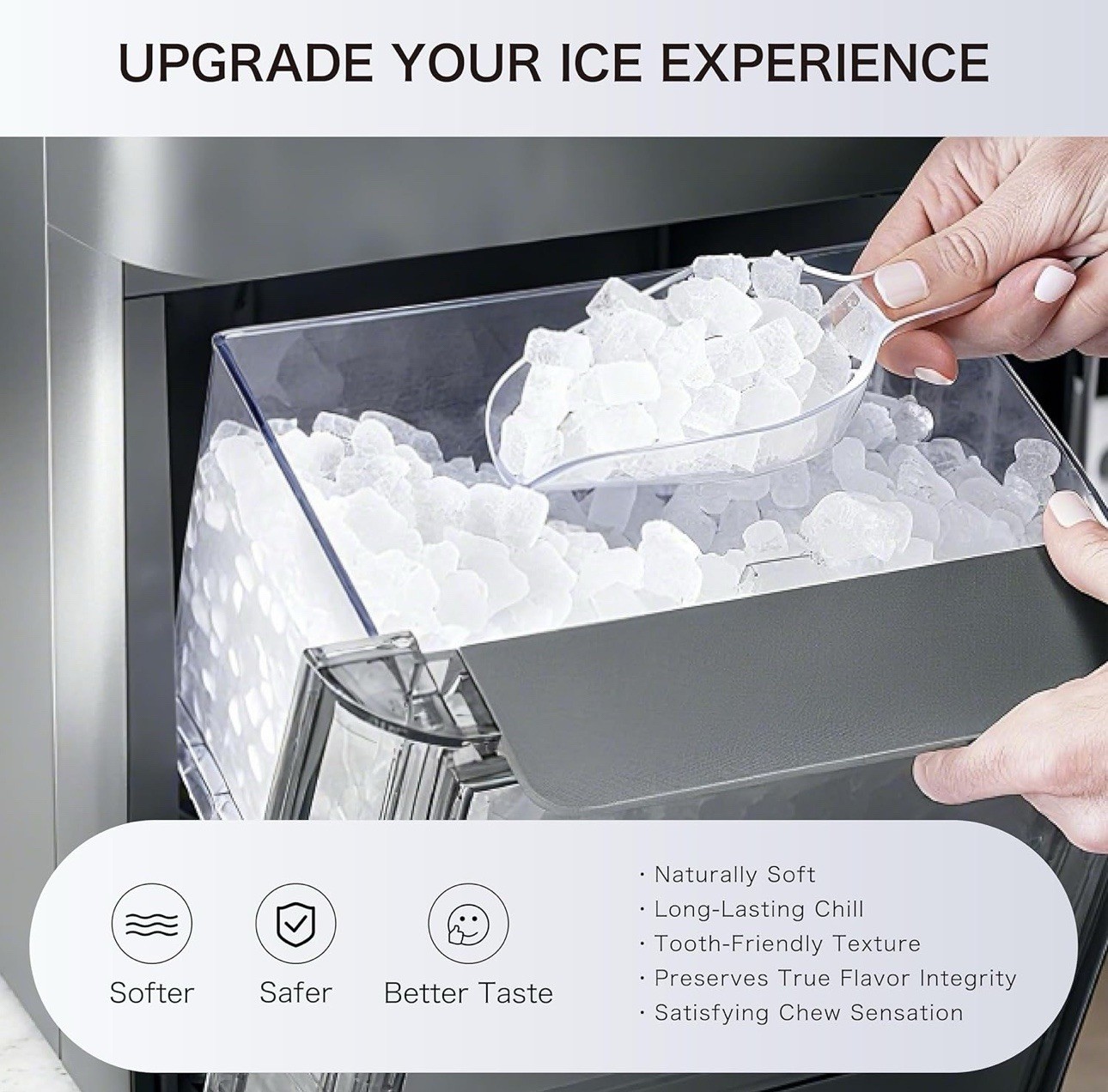 Large Capacity Ice Makers Countertop One-Click Operation Self-Cleaning Portable