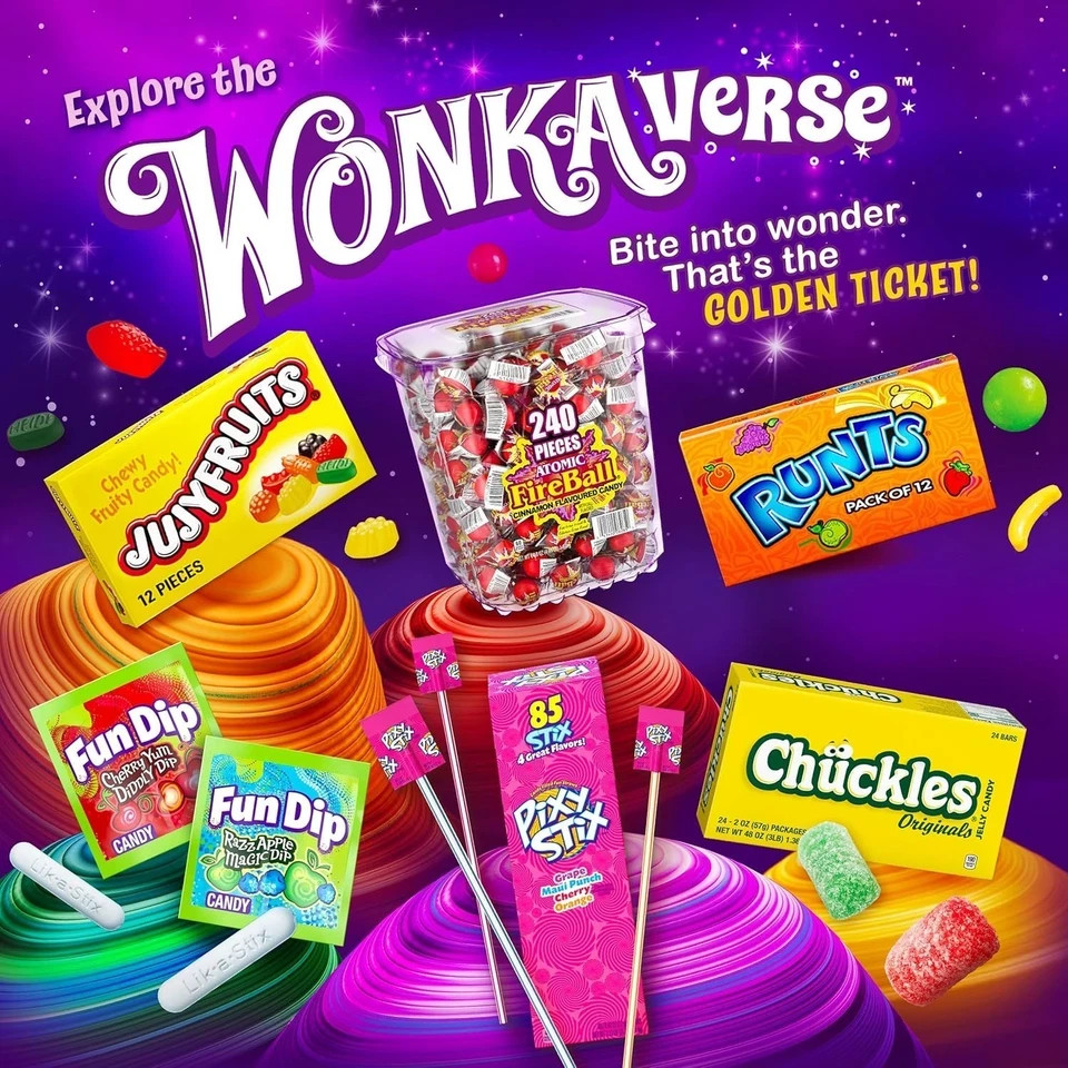 Wonka Atomic Fireball Candy Cinnamon Flavor Individually Wrapped 7.5 G 240 Ct