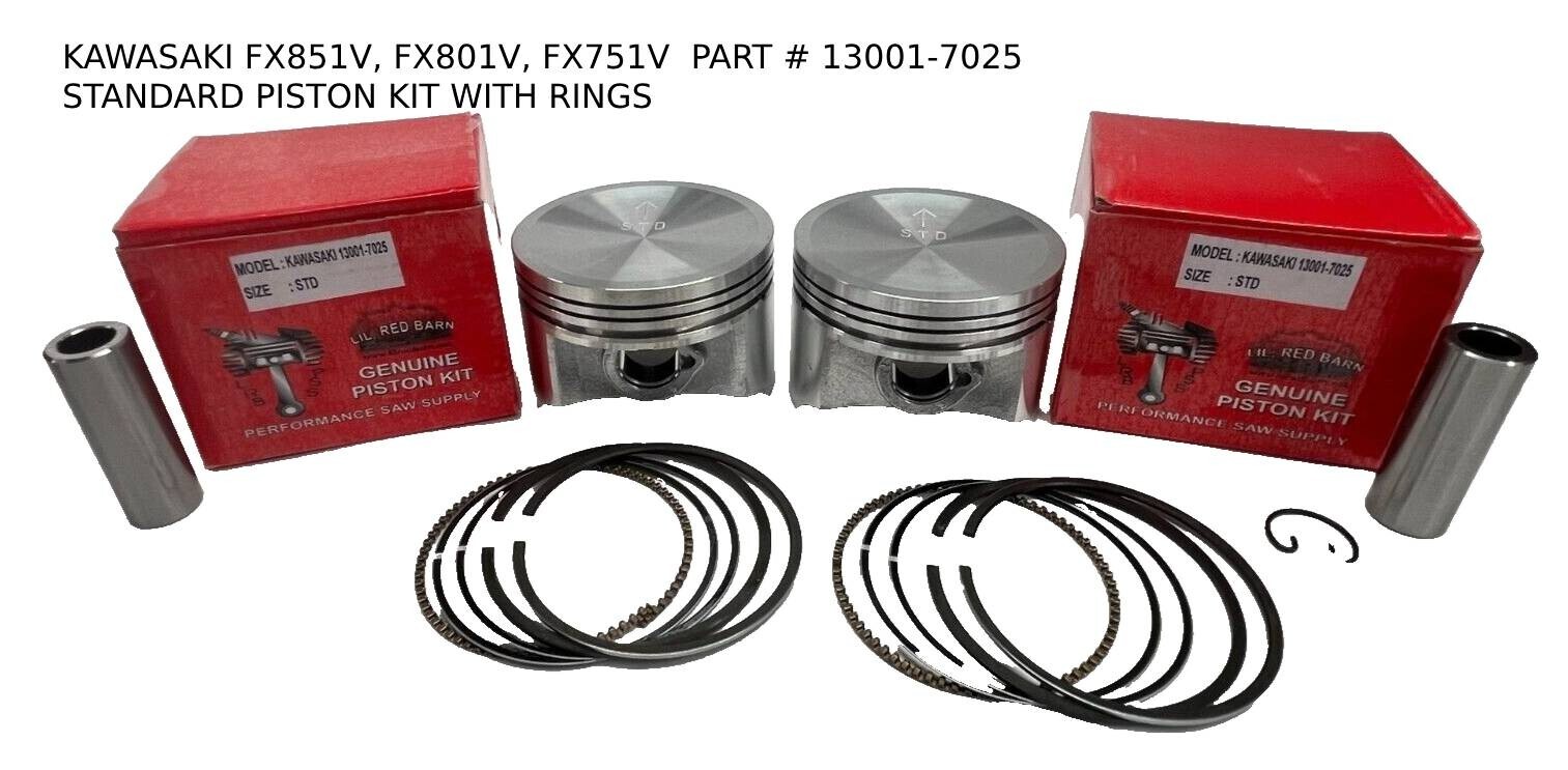 2 STANDARD PISTON KIT WITH RINGS FITS KAWASAKI 13001-7025 FX851V FX801V FX751V
