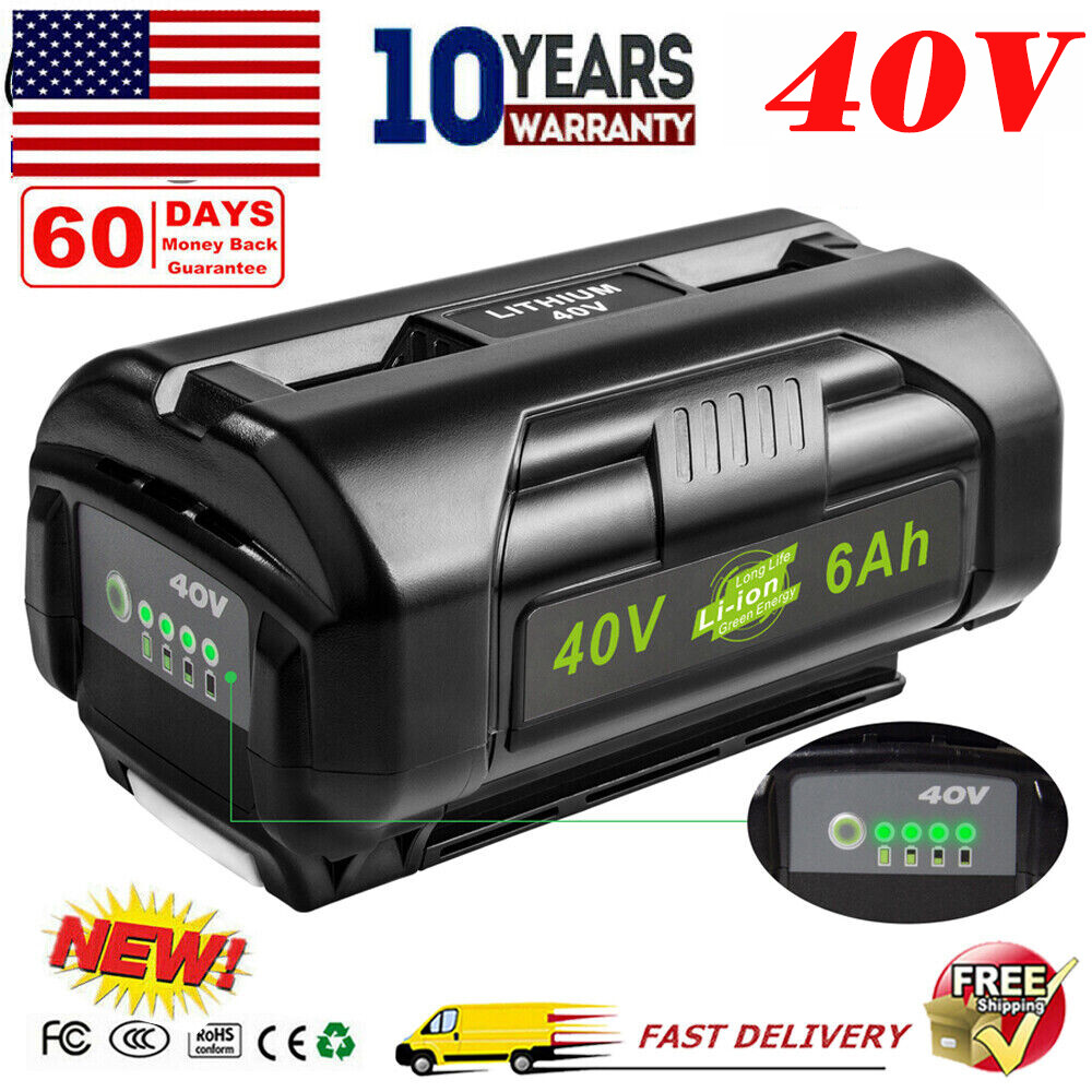 40V Battery For Ryobi 40 Volt 6.0Ah Lithium OP4050 OP40602 OP40261 OP4060 OP4030