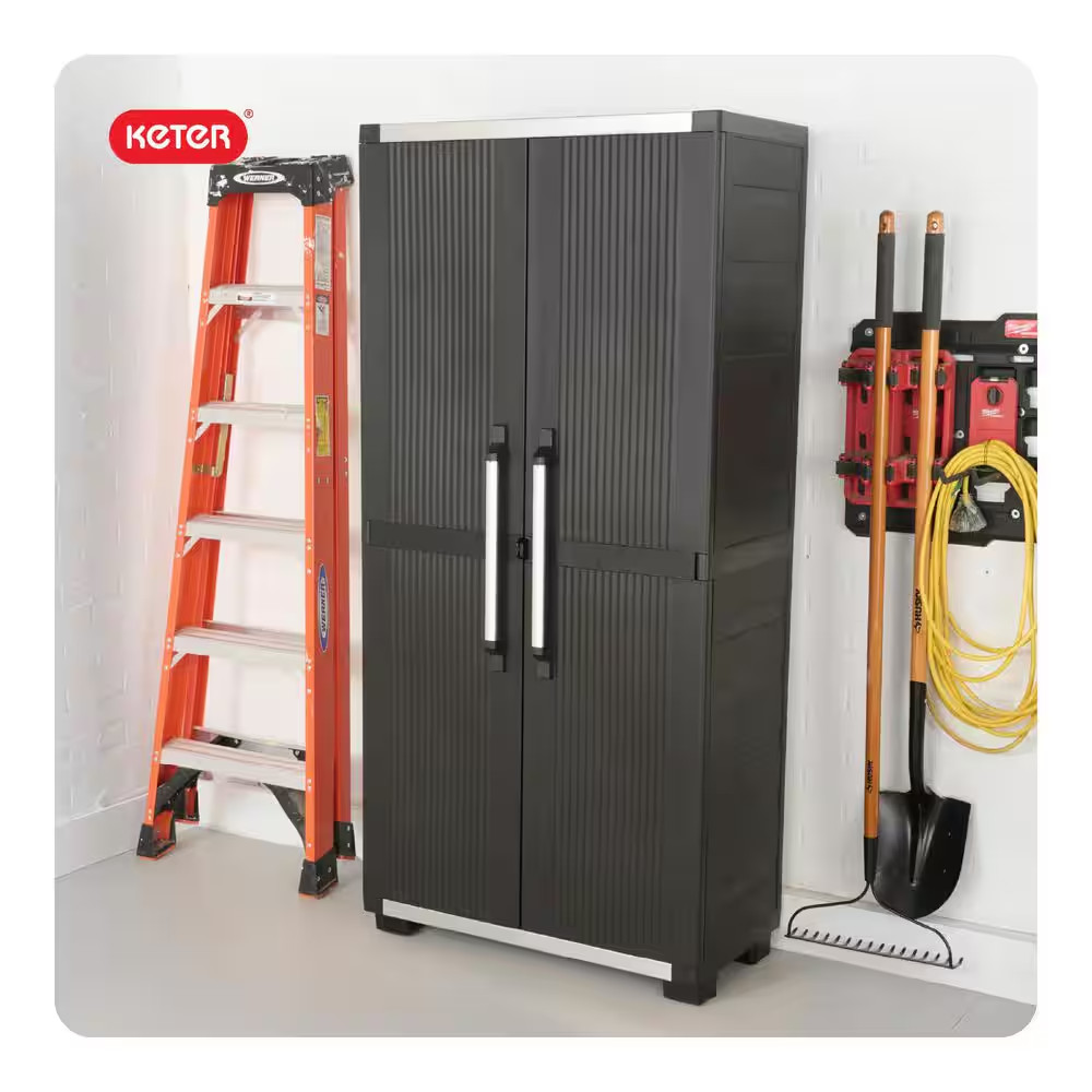 Premium One 35 In. W X 71.7 In. H. X 18.5 In. D 5-Shelf Resin Freestanding Cabin