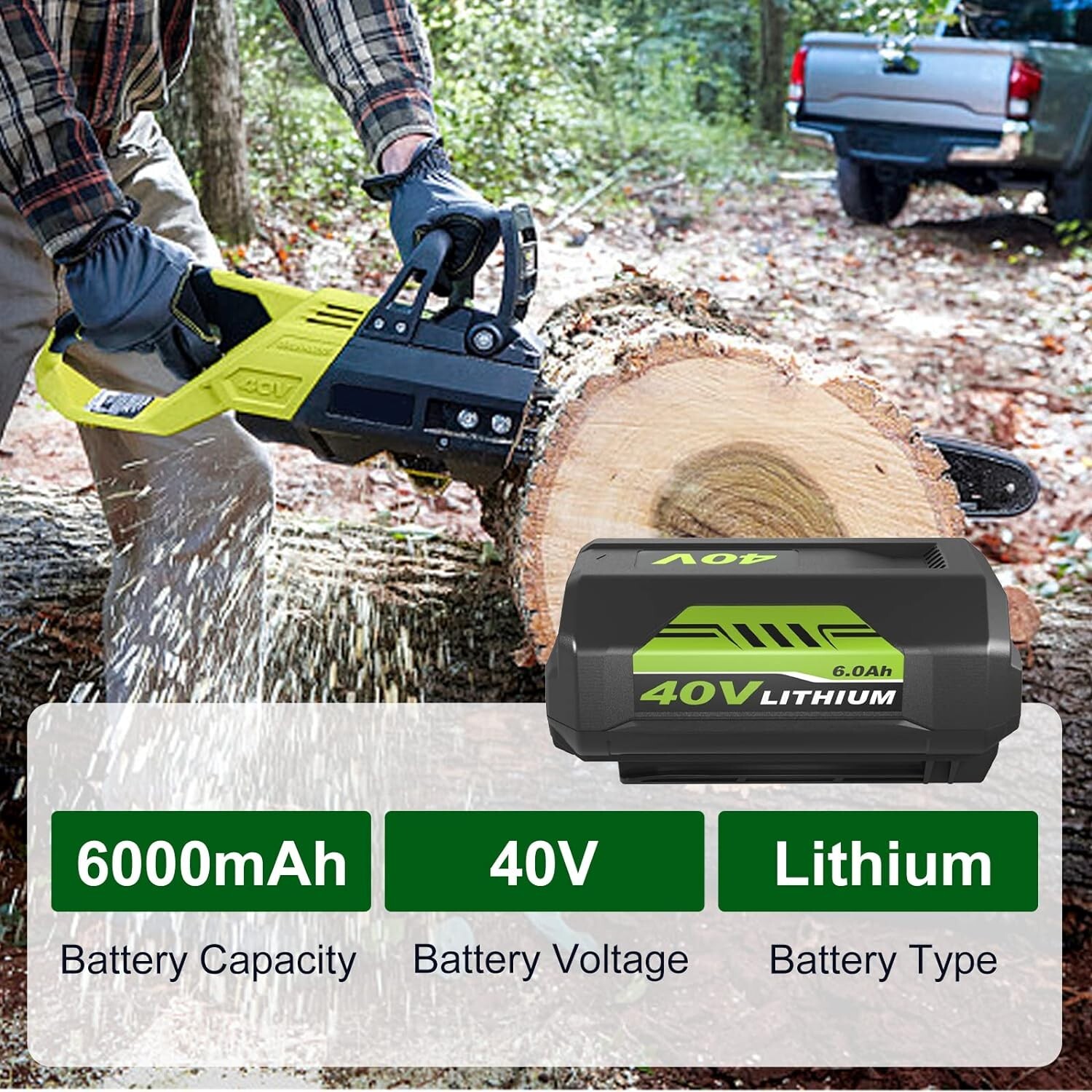 For RYOBI 40V Lithium-Ion 6Ah High Capacity Battery OP40404VNM Battery /Charger