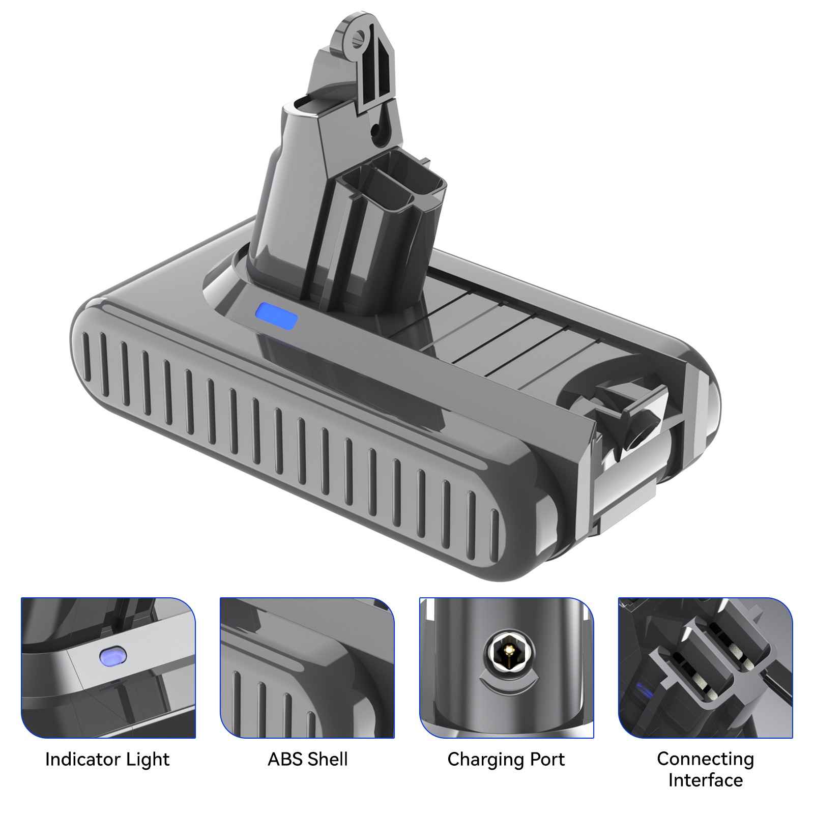 9Ah V6 Battery 21.6V For Dyson V6 Battery SV04 DC59 Animal Battery / Filter