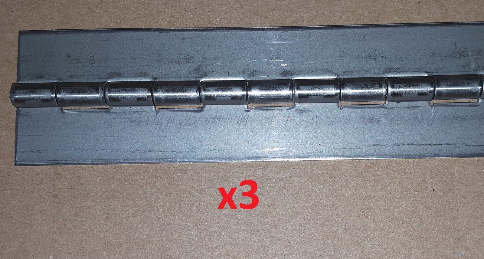3 Pc .062 Stainless Steel Piano Hinge 18 x 1-1/2 Cabinet/Door/Boat/Continuous