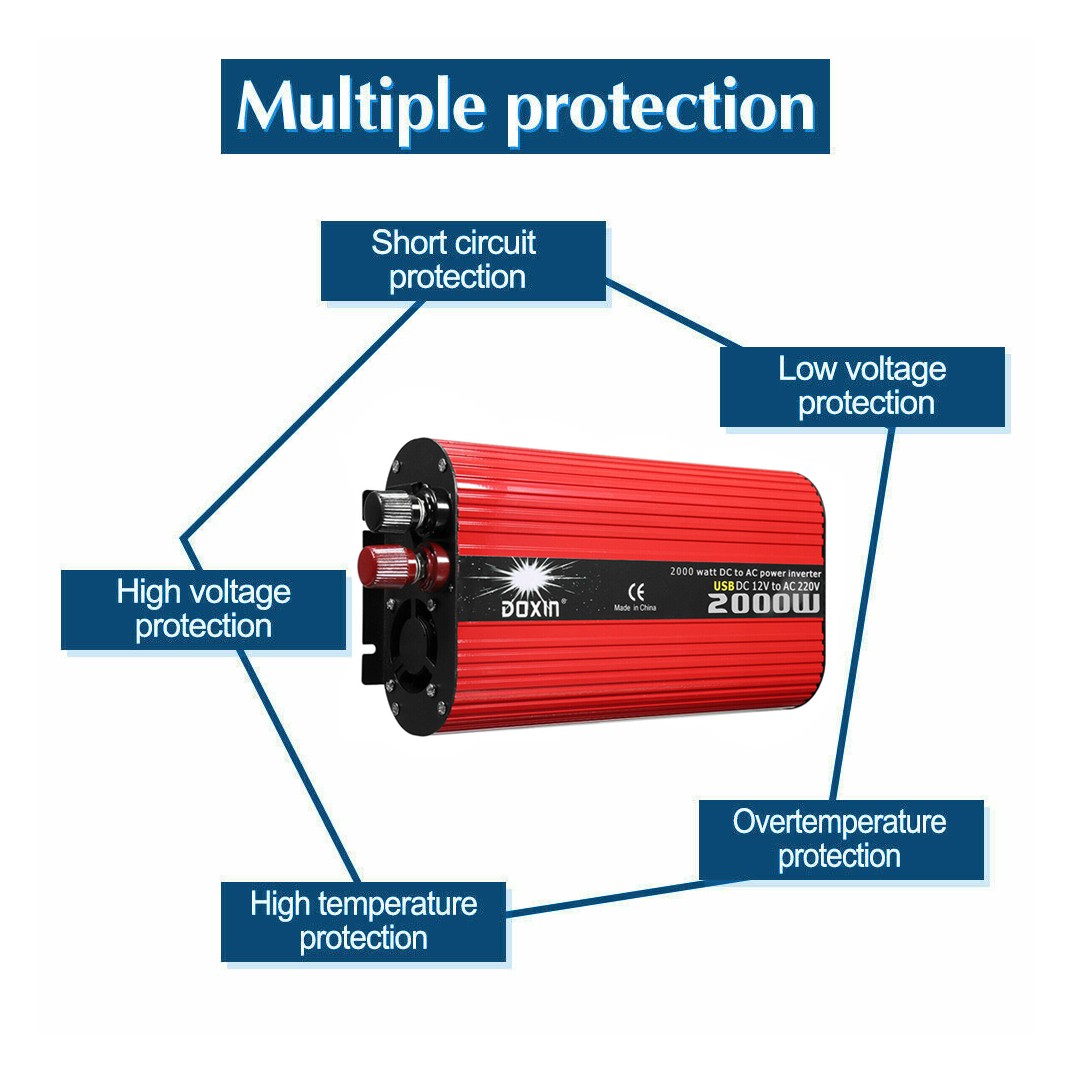 2000W Peak 48V to 110V Power Inverter Caravan Car Truck Converter Camping Boat
